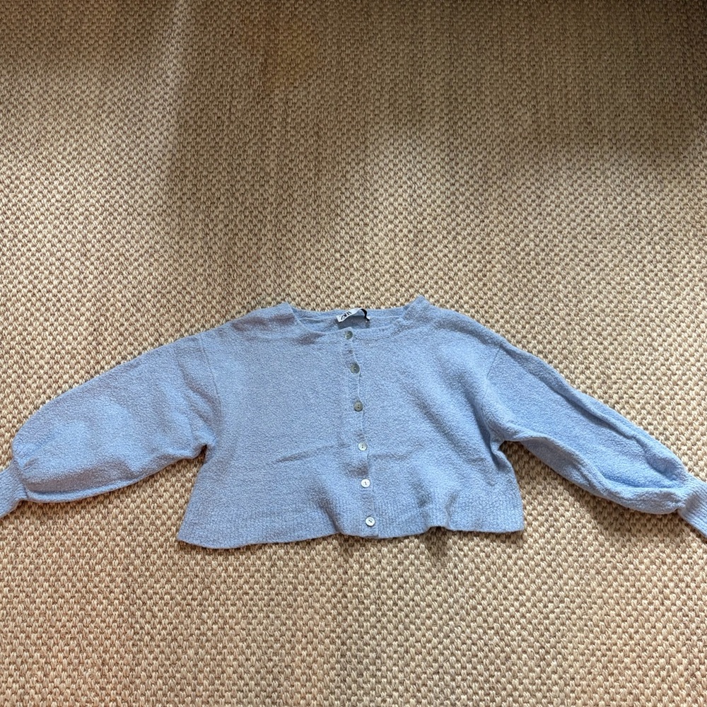 Blue cardigan